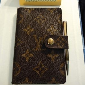 LV Mini Address Book Cover with LV Pencil